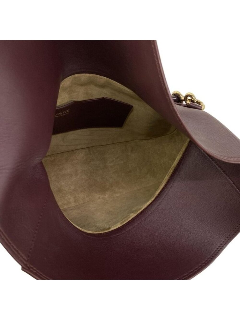 ★SOLD★ Loewe Handbag Ola Bag Bordeaux Donut Chain Strap - Picture 10 of 16